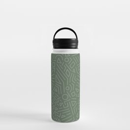 Sage/Green Doodles Water Bottle