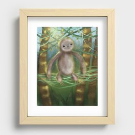 Sloth in the jungle Recessed Framed Print