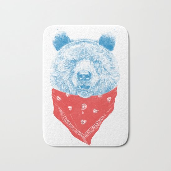 Wild bear (color version) Bath Mat