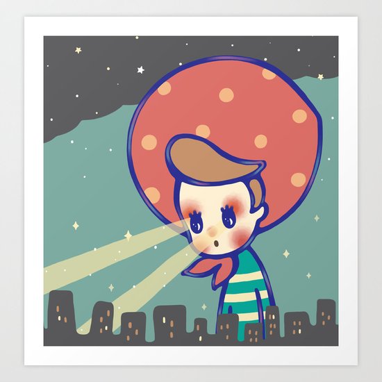 Girl games Art Print