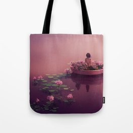 floating boat garden Tote Bag