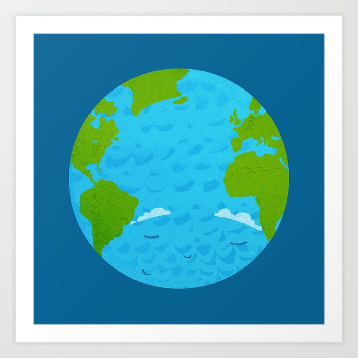The Happy Planet Earth Art Print