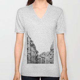 Street in Paris V Neck T Shirt