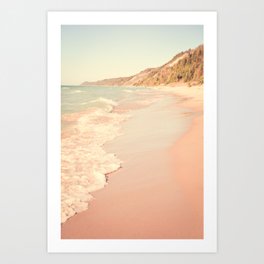 Her Mind Wandered Back and Forth With the Waves Art Print