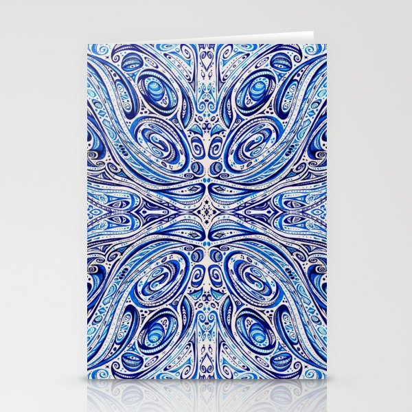 Galactic Blue Wave Stationery Cards