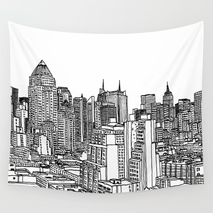 New York View 2 Wall Tapestry