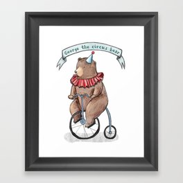 George the circus bear Framed Art Print