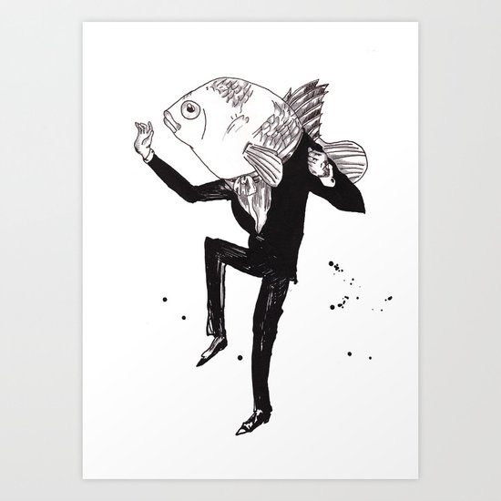Gentleman Fish Art Print