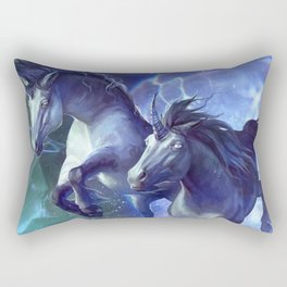 Black Unicorns Rectangular Pillow