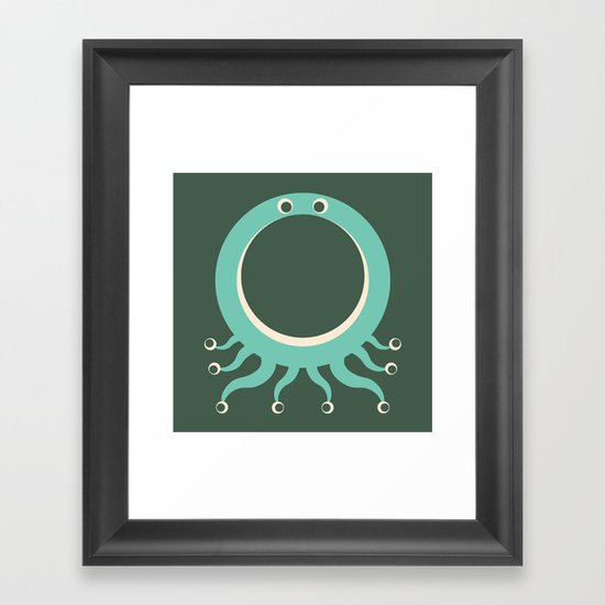 Letter O // Animal Alphabet // Octopus Framed Art Print