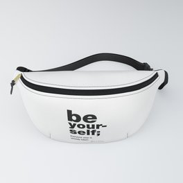 Be Yourself Oscar Wilde Quote. Fanny Pack