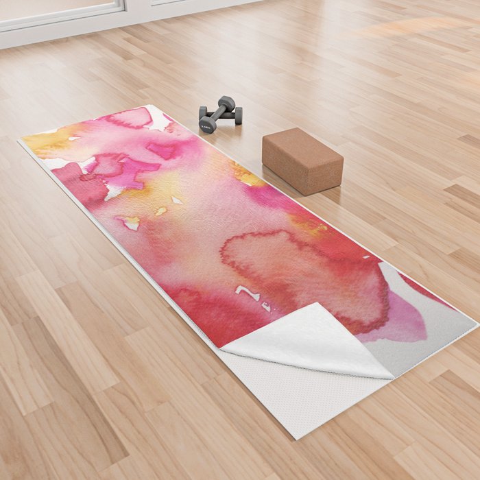 9 Watercolor November 2021 211130 Painting Valourine Original Design Color Bright Modern Contemporary  Yoga Towel