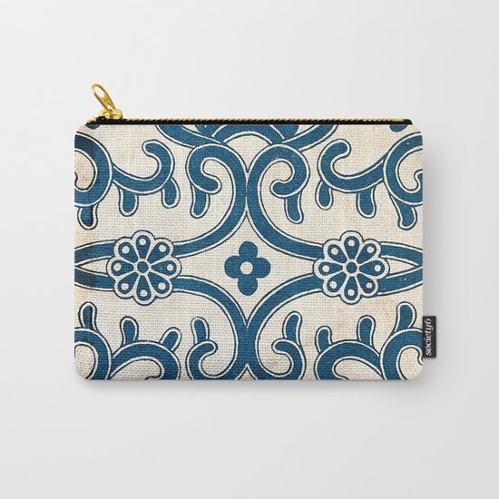 Blue Oriental Vintage Tile 02 Carry-All Pouch