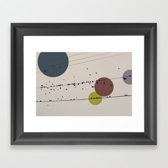 Chaos On The Wires Framed Art Print