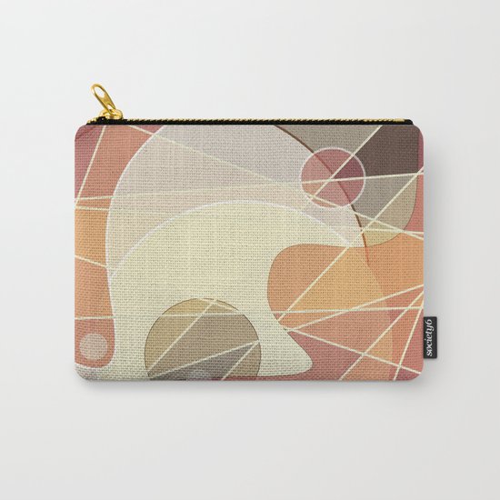 Abstract pattern in yellow and beige brown colours . Carry-All Pouch