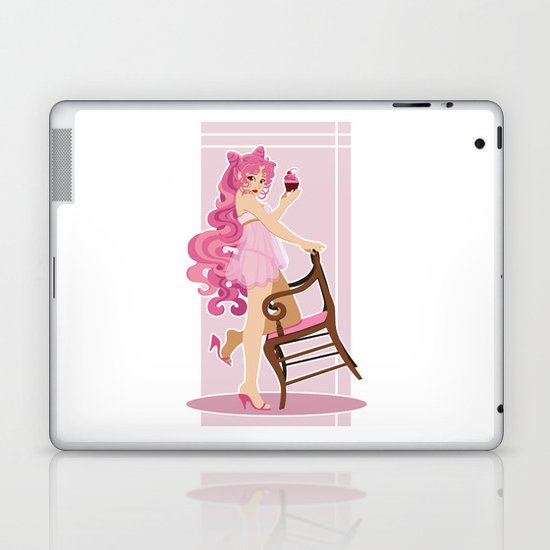 Sailor Moon Pinup - Chibiusa Cupcake Laptop & iPad Skin