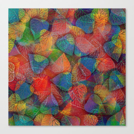 Multicolor Leaves Canvas Print
