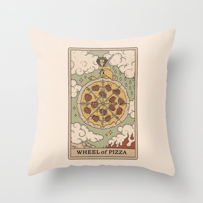 Wheel of Pizza Throw Pillow