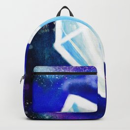 Hearts or Diamonds, I'll Take Diamonds Backpack | Painting, Black And White, Watercolor, Blue, Love, Space, Pop Art, Anoellejay, Moon, Planet 
