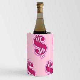 Pink Money Pattern Wine Chiller