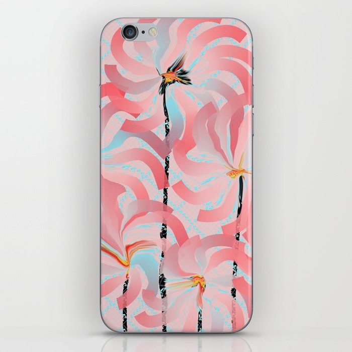 Sunny Flowers in Soft Pink and Peach iPhone Skin