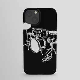 Drum Kit Rock Black White iPhone Case