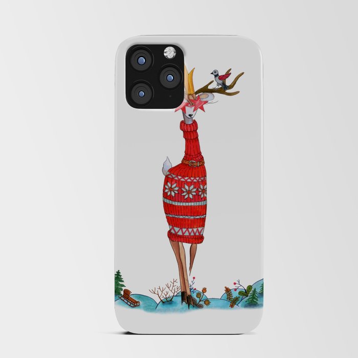 Fashion Christmas Deer 8 iPhone Card Case