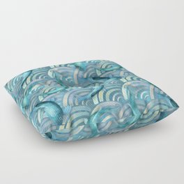 Blue Carp Koi Fish Floor Pillow
