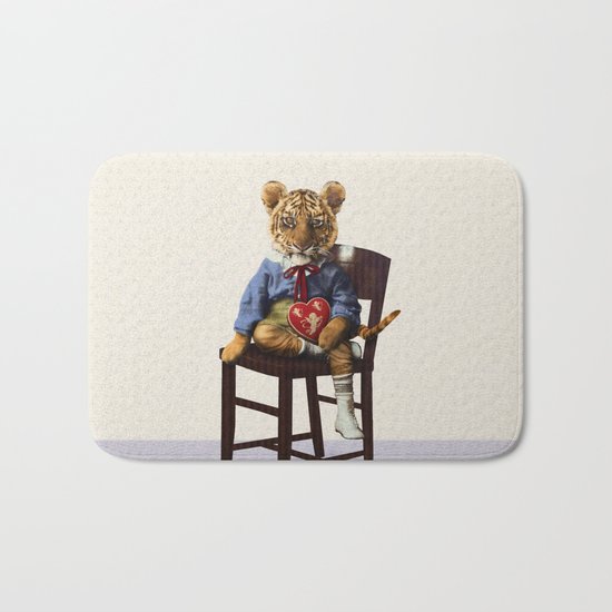 Tiny Tiger Valentine Bath Mat