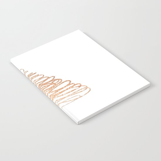 Merry Christmas pink Glitter Christmastree Notebook