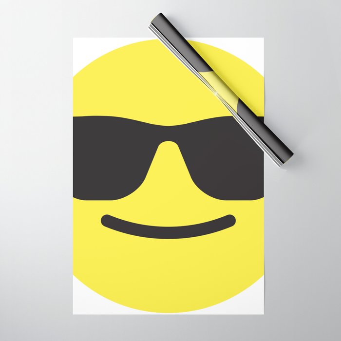 Smiling Sunglasses Face Emoji Wrapping Paper
