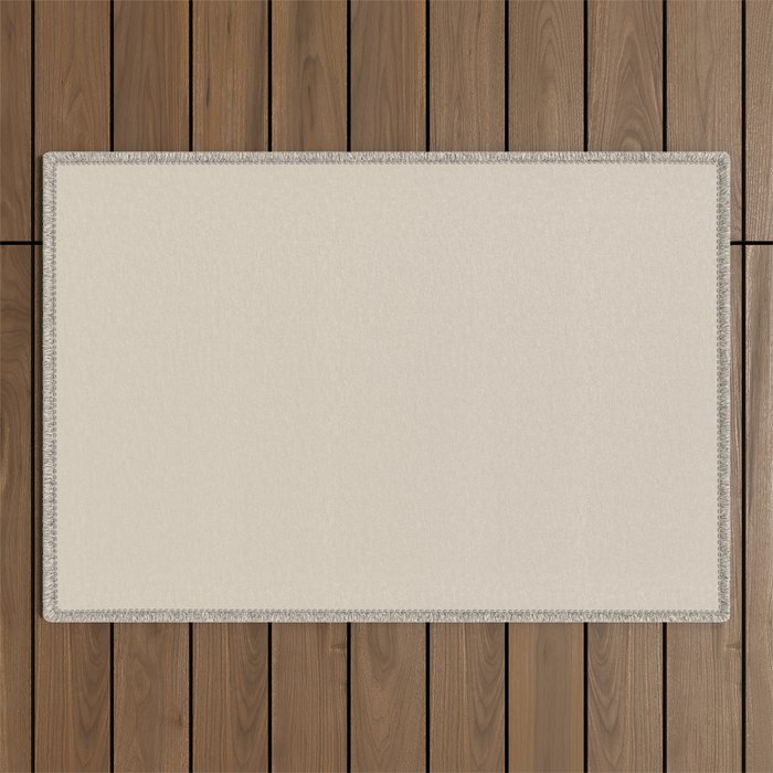 Off White Solid Color 2022 Trending Hue Sherwin Williams Natural Linen SW 9109 Outdoor Rug