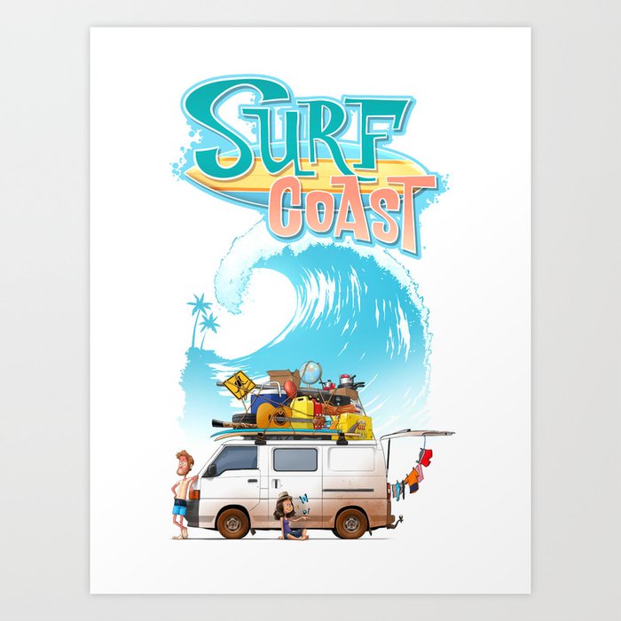 Surf Coast Art Print