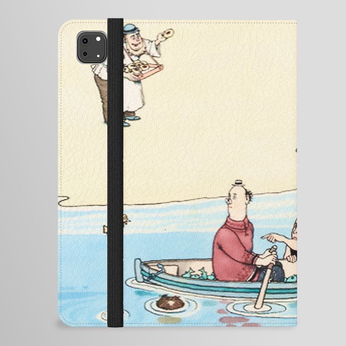 “Seaside Crime” by W Heath Robinson iPad Folio Case