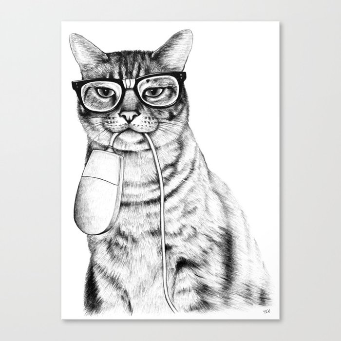 Mac Cat Canvas Print