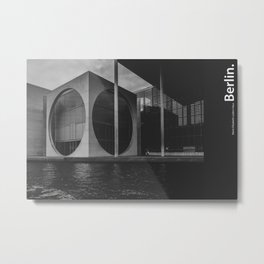 Future is Today. Berlin Metal Print | Architecture, Spree, Berlin, Black And White, Modernism, Photo, Concrete, Brutalism 