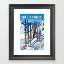 Ski Steamboat Travel Poster Framed Art Print