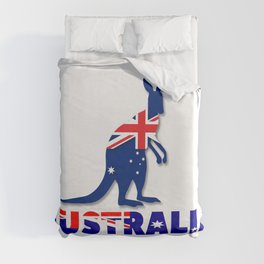 Australian kangaroo Cute Tshirt Birthday gift idea Duvet Cover