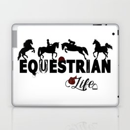 Equestrian Life in Black Laptop Skin