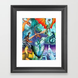 Wings-Of-Fire all dragon Framed Art Print