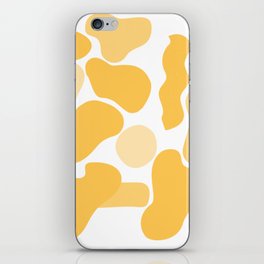 Yellow abstract shapes print iPhone Skin
