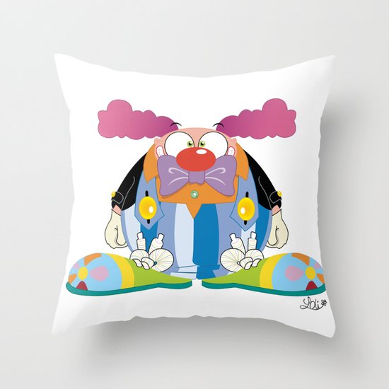 Big clown Throw Pillow