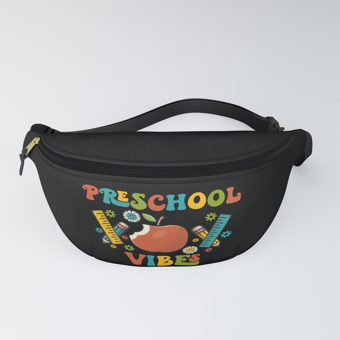 Preschool vibes school designs pencils Fanny Pack