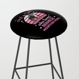 Just A Girl Who Loves Bernese Mountain Dog Dogs Bar Stool