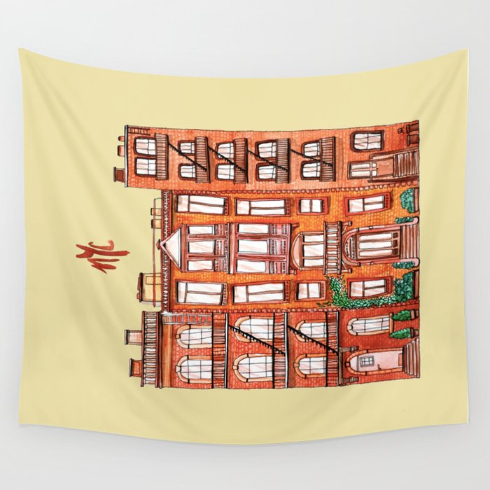 NYC - Watercolor Wall Tapestry