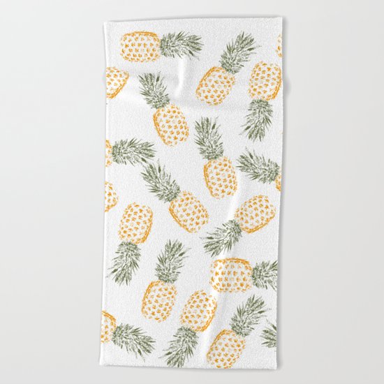 Pineapple Party Beach Towel