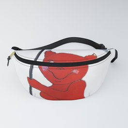 Baby Devil in the Flames Fanny Pack | Flames, Gothart, Firedesign, Cutegothic, Reaper, Cherub, Pinkflames, Collage, Brightred, Red 
