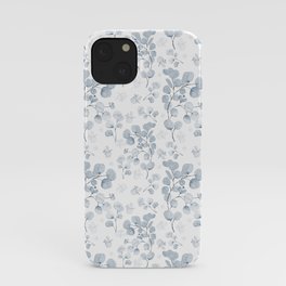 Blue Eucalyptus surface pattern iPhone Case
