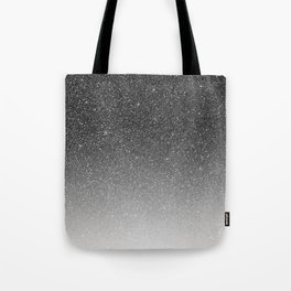 Elegant chic black silver gradient glitter Tote Bag