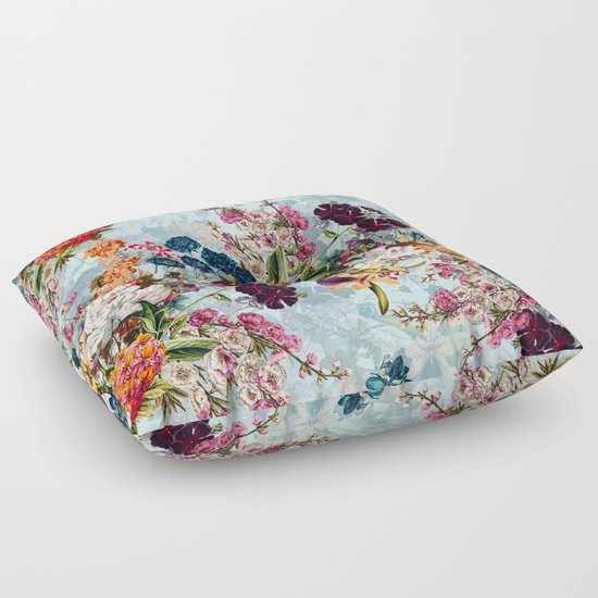 Summer Botanical Garden VIII Floor Pillow by Burcu Korkmazyurek Society6